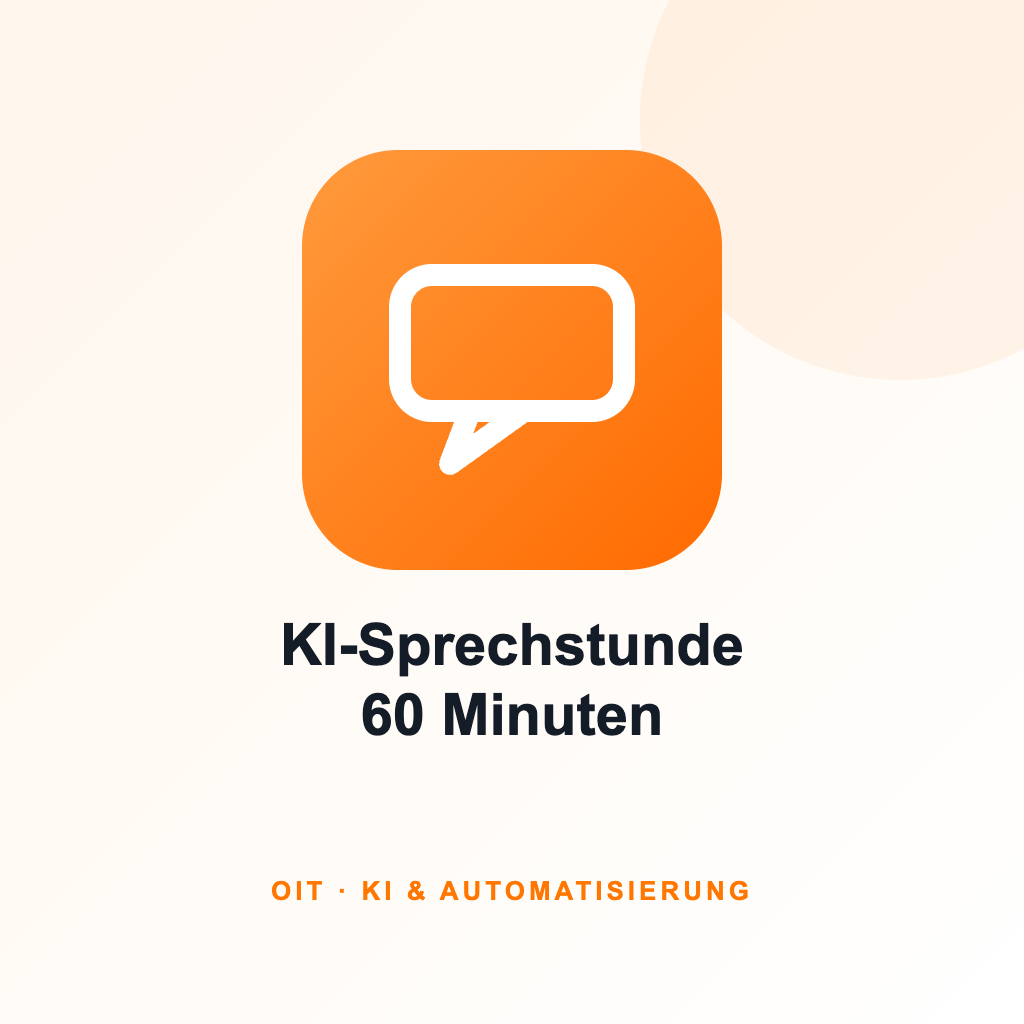 KI-Sprechstunde – 60 Minuten persönliche KI-Hilfe