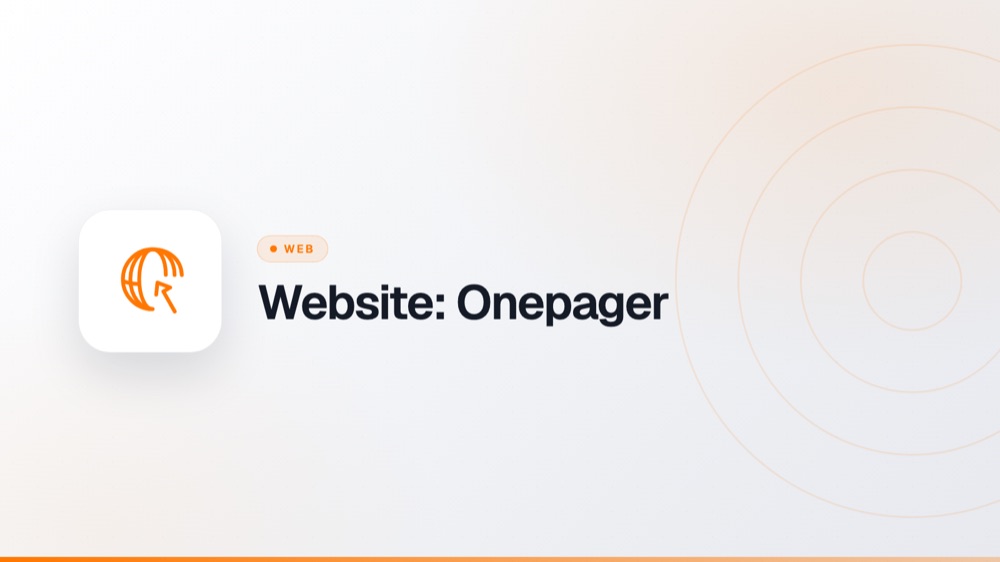 Website: Onepager